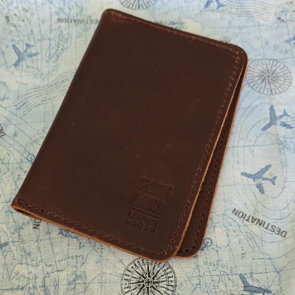 Portland Leather Dark Brown Card Holder